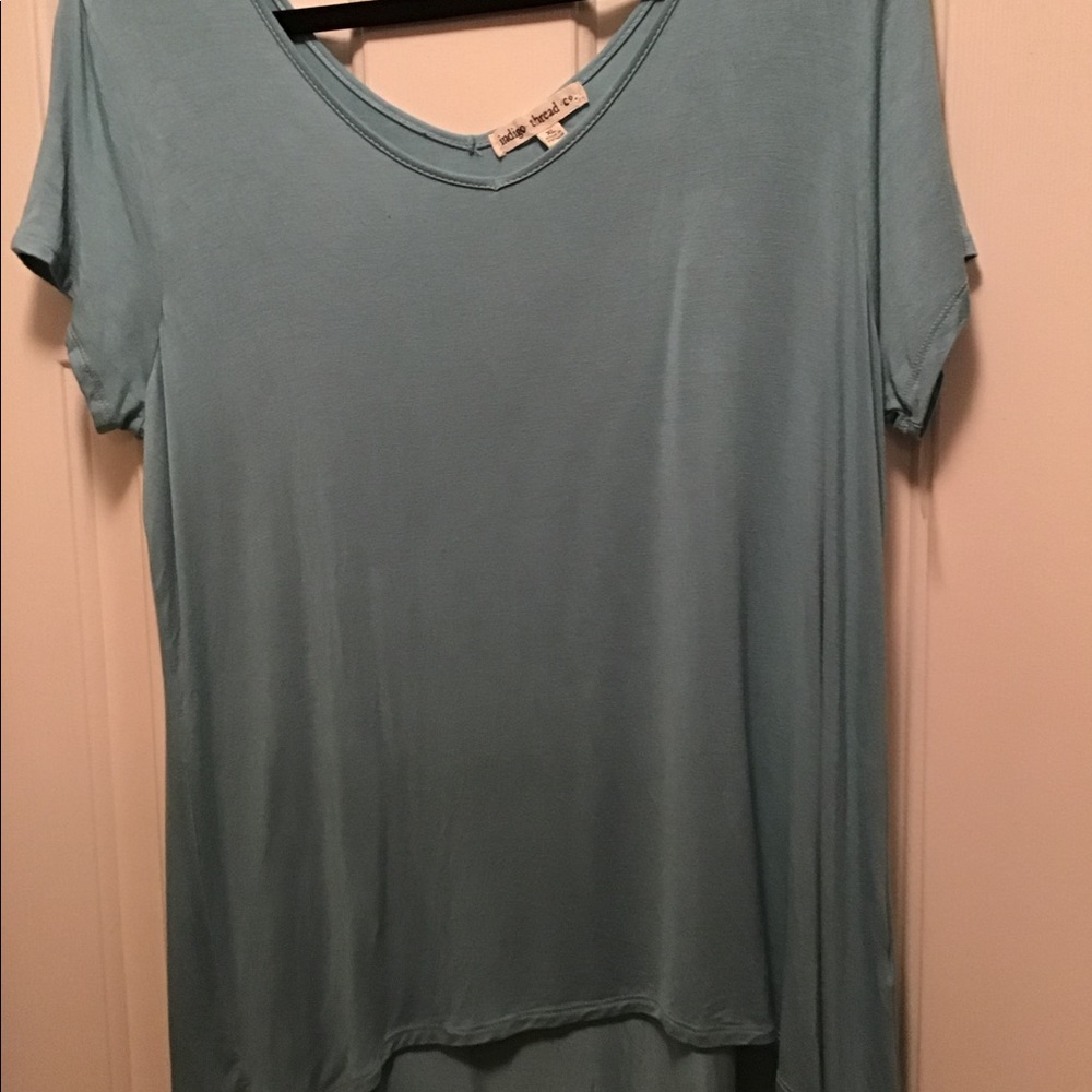 Blue top with cut out back